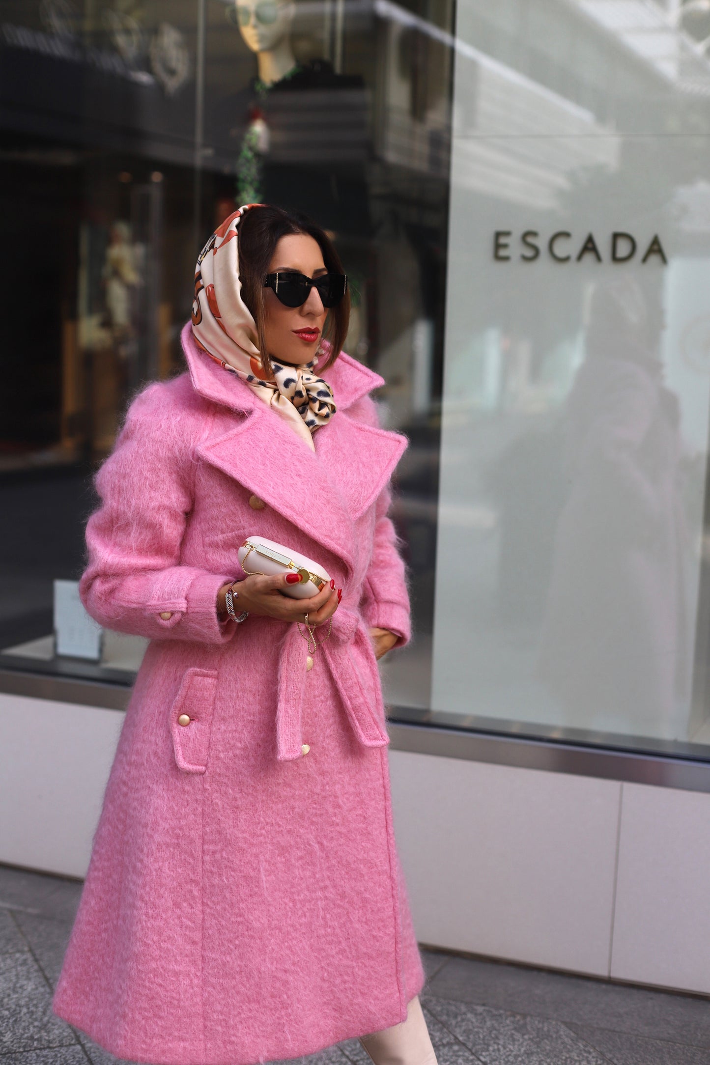 The Peony Perfection Mohair Trench Coat