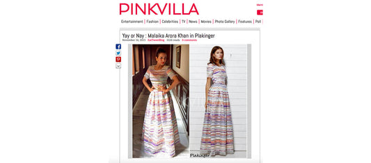 Malaika Arora Khan wearing PLAKINGER featured in Pinkvilla India