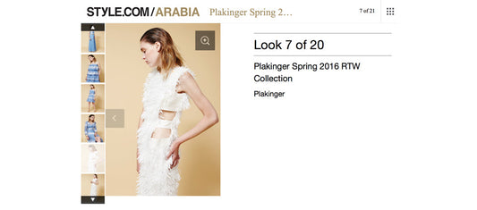 PLAKINGER Summer Collection in VOGUE Style.com Arabia
