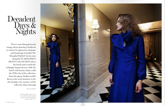Decadent Days & Nights editorial  in OHLALA Magazine with PLAKINGER