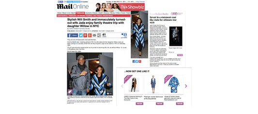 PLAKINGER's mohair coat featured in Daily Mail UK