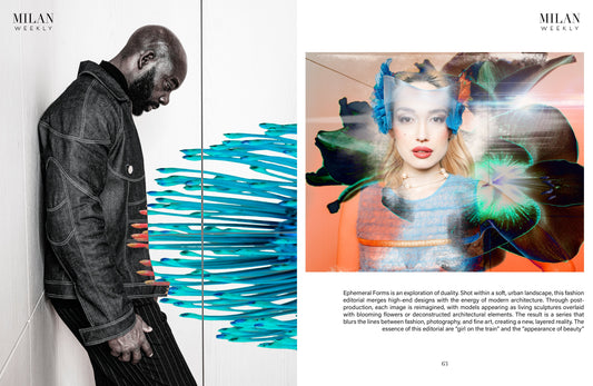 Dancer and Flower editorial in Milan Weekly