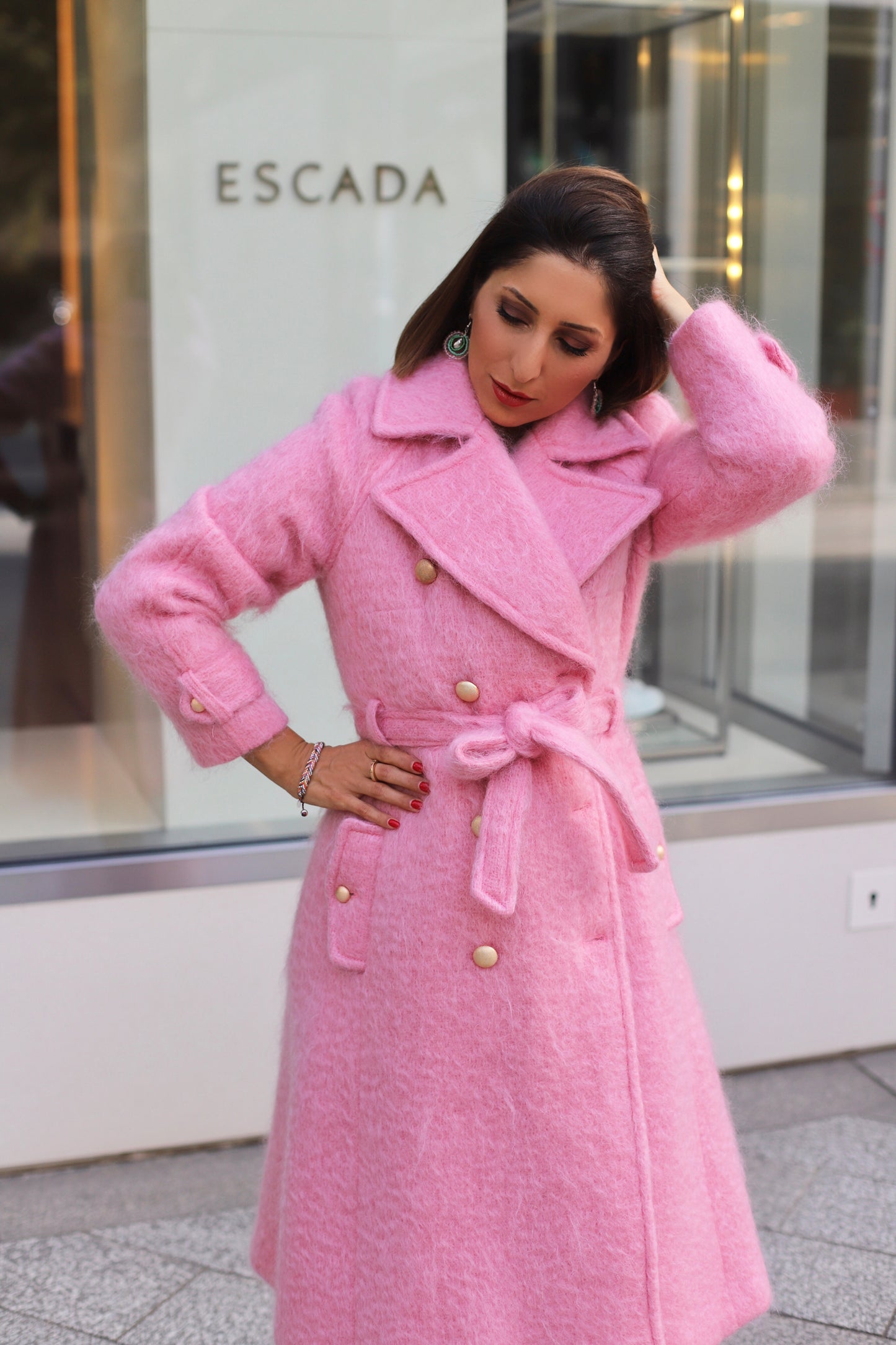 The Peony Perfection Mohair Trench Coat